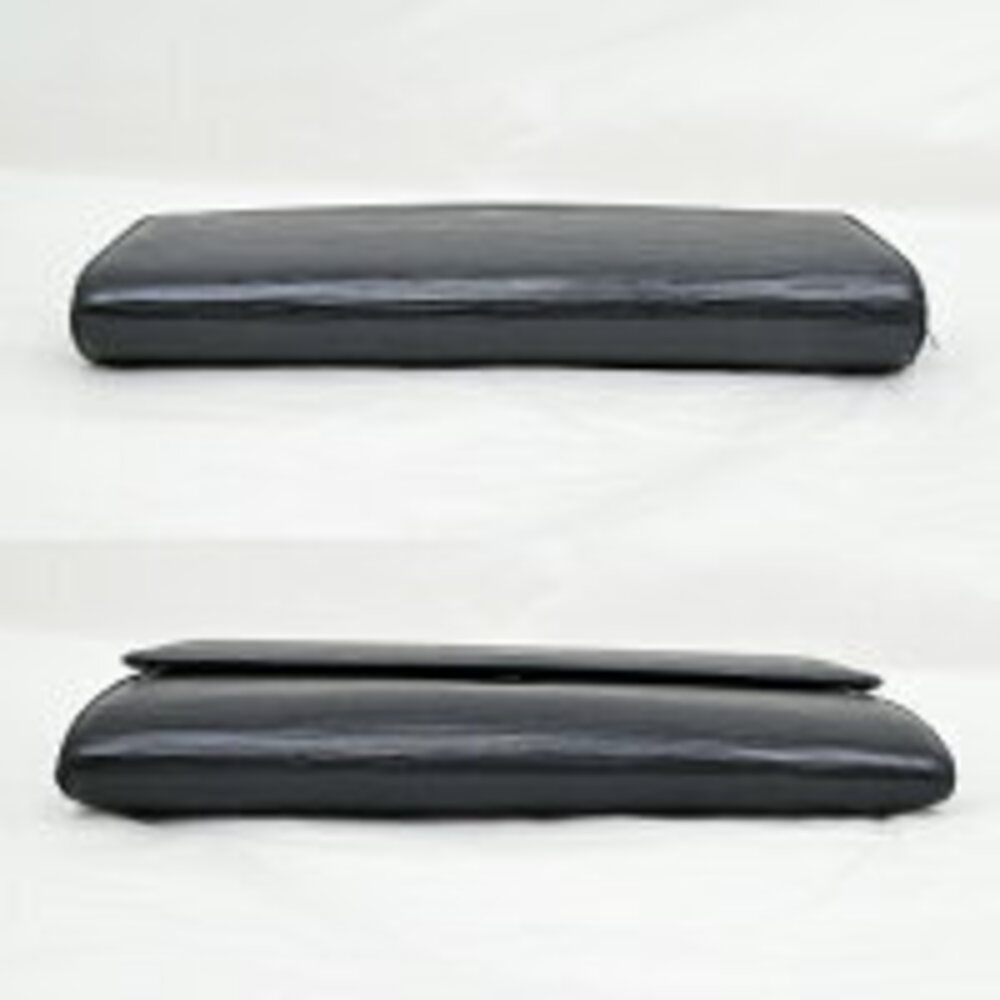 Louis Vuitton wallet leather flap long black Epi